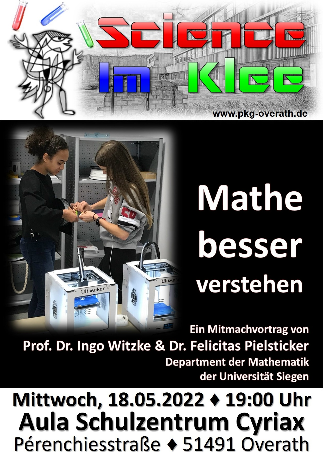 „Science im Klee“ am 18.05.2022 im Paul-Klee-Gymnasium: Mathematik besser verstehen