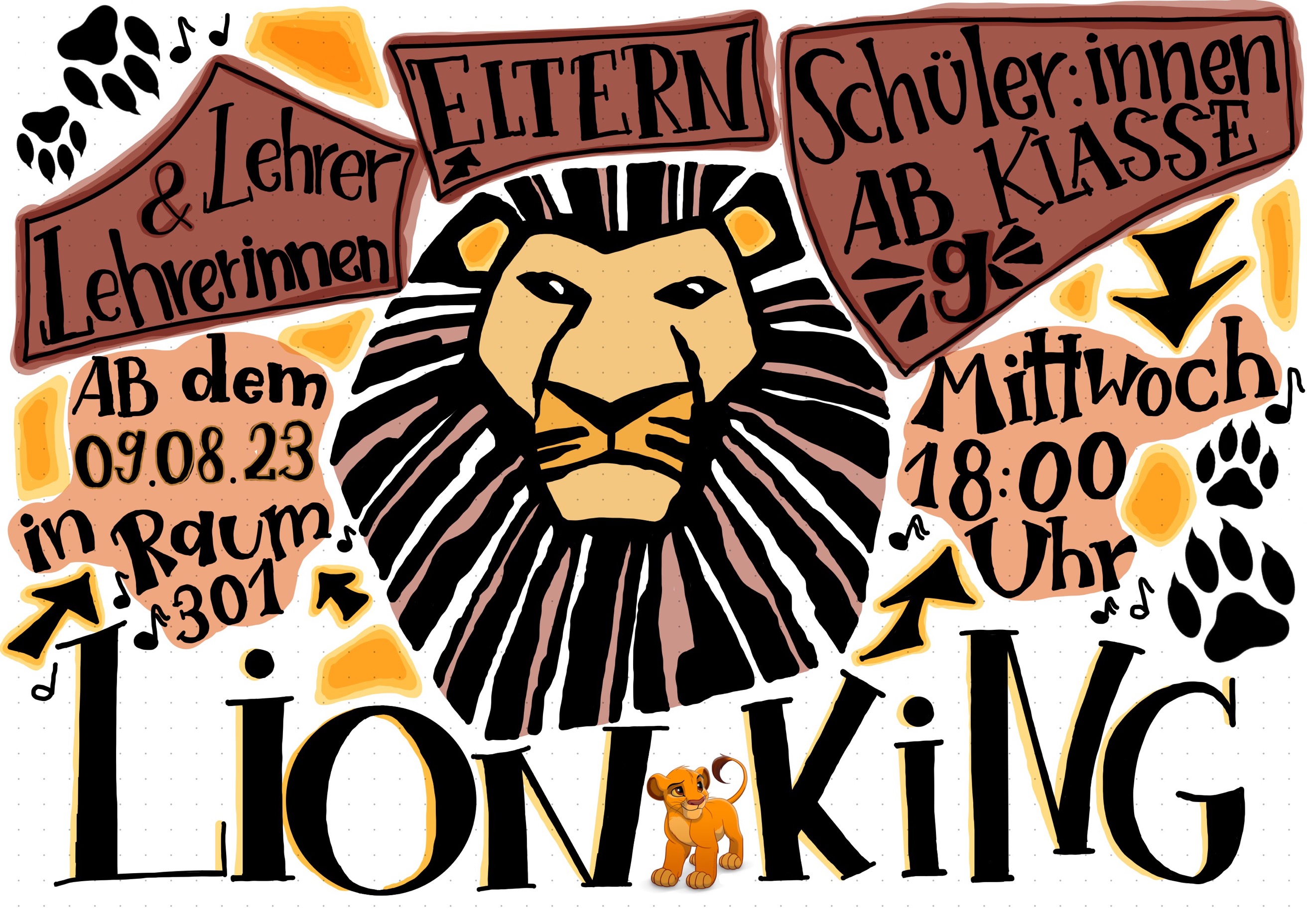 Einladung zu den Proben der Singin´ Pauls – Musical “The Lion King”